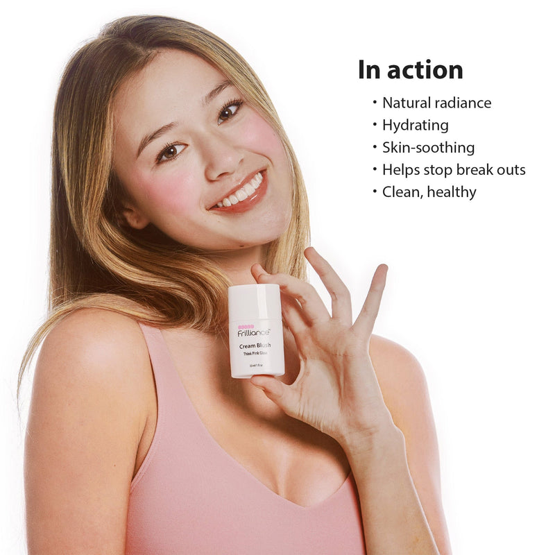 Fiona Frills Makeup Cream Blush in Think Pink Glow Frilliance